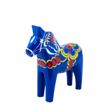 Swedish Wooden Dala Horse - Blue
