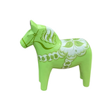 Swedish Wooden Dala Horse - Light Green