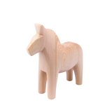 Swedish Wooden Dala Horse - Natural