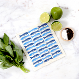 Amazing Swedish Dishcloth - Blue Sardines