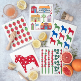 Amazing Swedish Dishcloth - Dala Horses