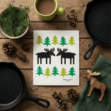 Amazing Swedish Dishcloth - Bengt & Lotta Moose in Forest