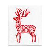 Amazing Swedish Dishcloth - Red Reindeer