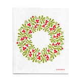 Amazing Swedish Dishcloth - Red Wreath