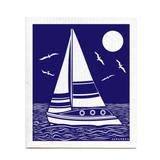 Amazing Swedish Dishcloth - Sailboat