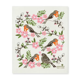 Decorative plate with birds and flowers design on a white background