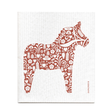 Amazing Swedish Dishcloth - Swedish Red Dala Horse