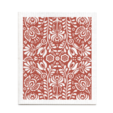 Amazing Swedish Dishcloth - Swedish Red Scandi Bloom