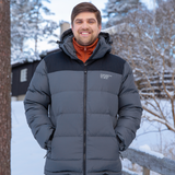 Ultra Thick Down Jacket Unisex - Black / Grey