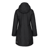 womens scandinavian raincoat black back