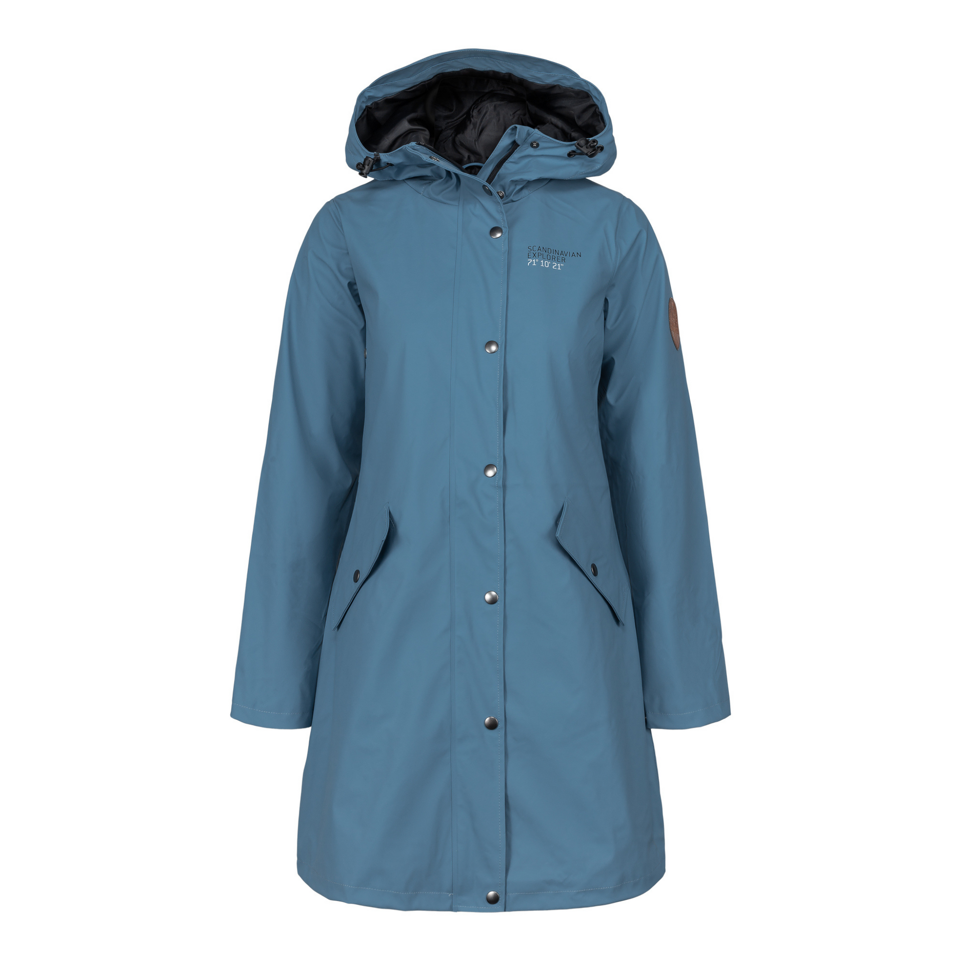 Women s Scandinavian Raincoat Blue Large