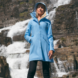 womens scandinavian explorer raincoat light blue