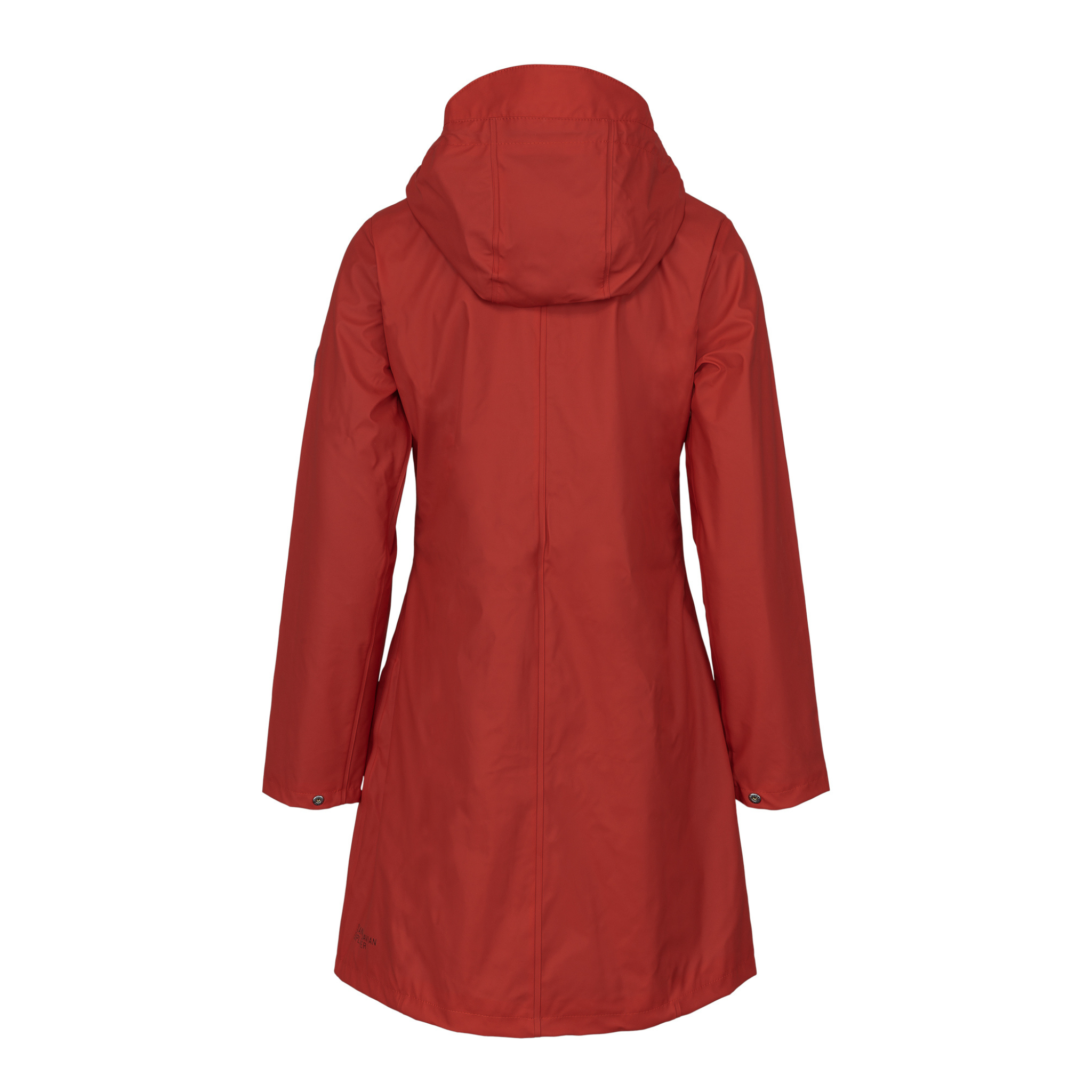 womens raincoat red back