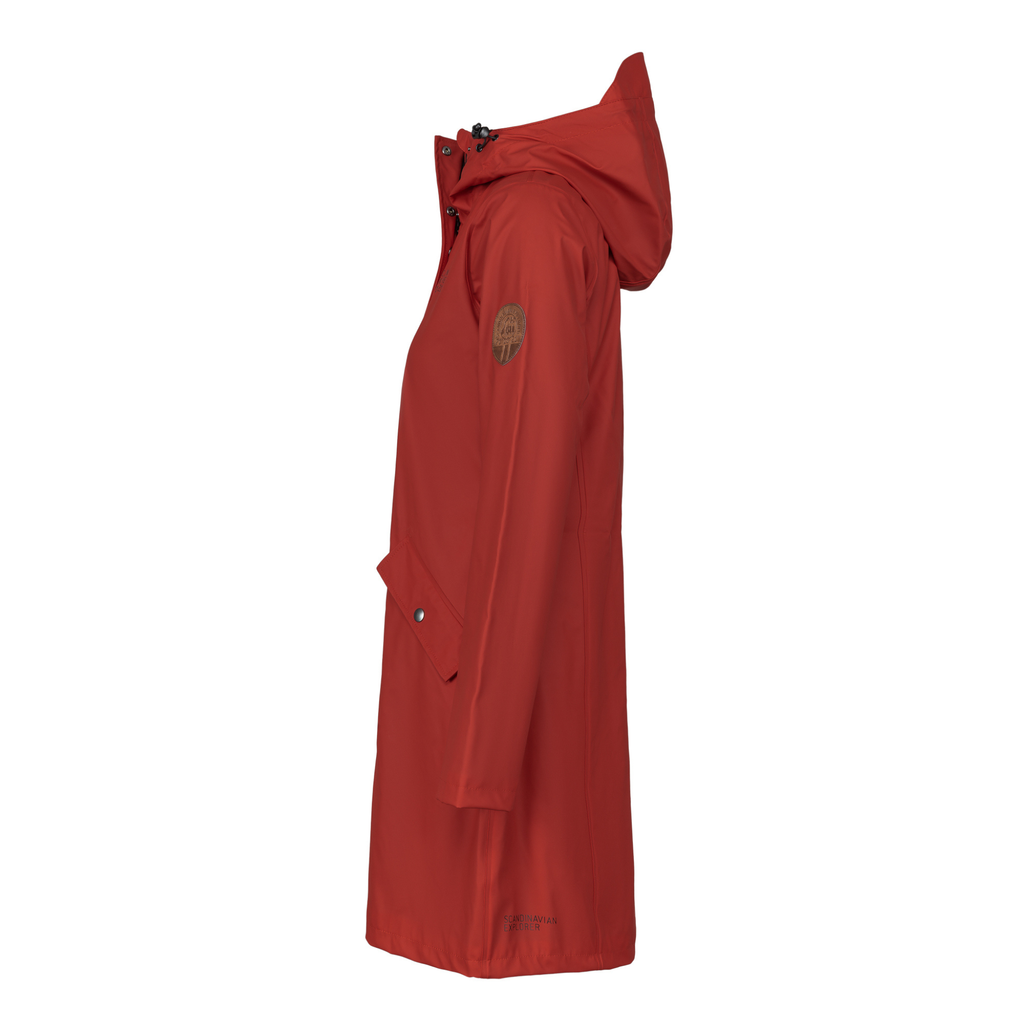 womens raincoat red side