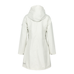 womens scandinavian raincoat white back