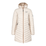 womens ultra light down coat beige