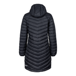 woman ultra light down coat black back