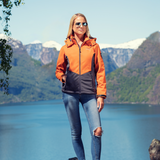 Women's 3 Layer Softshell Jacket - Orange / Grey