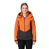 Women's 3 Layer Softshell Jacket - Orange / Grey