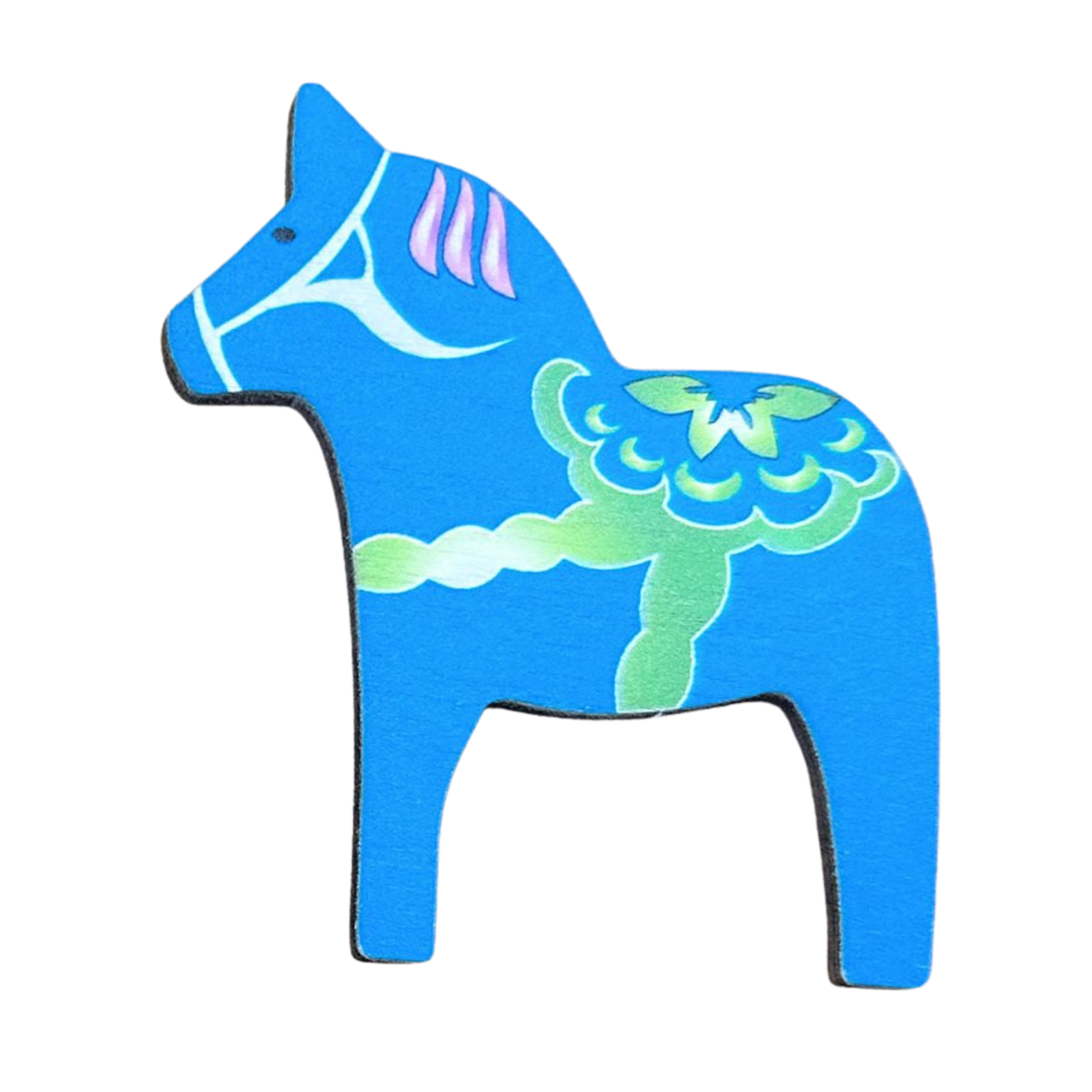 Wood Dala Horse Magnet