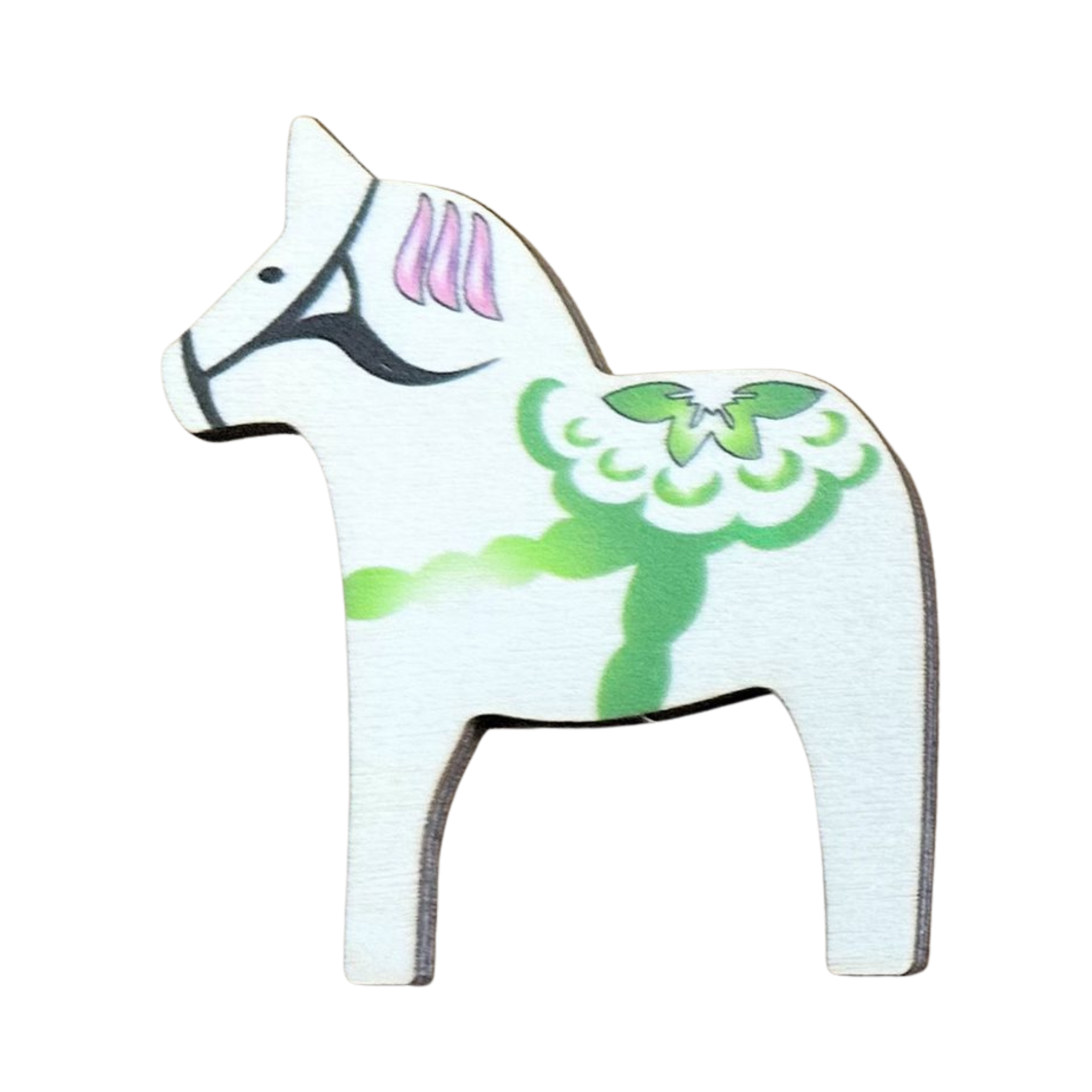 Wood Dala Horse Magnet