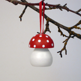 Wood Mushroom Ornament
