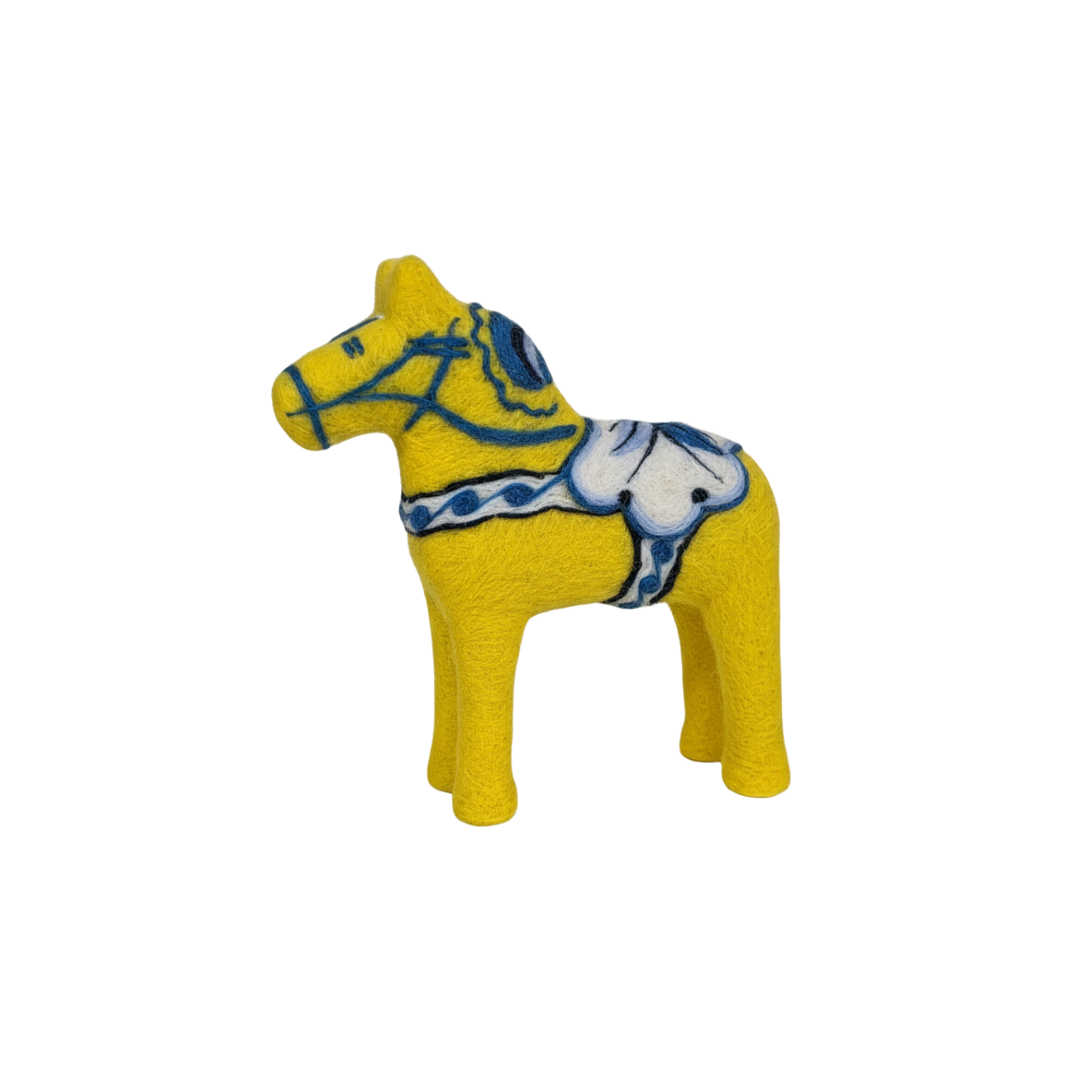 Wool Dala Horse - Yellow