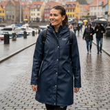 Women's Scandinavian Raincoat - Navy