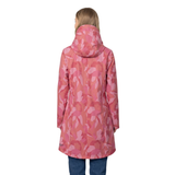 Women's Scandinavian Raincoat - Red Floral