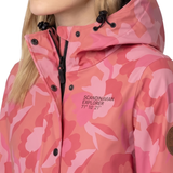 Women's Scandinavian Raincoat - Red Floral