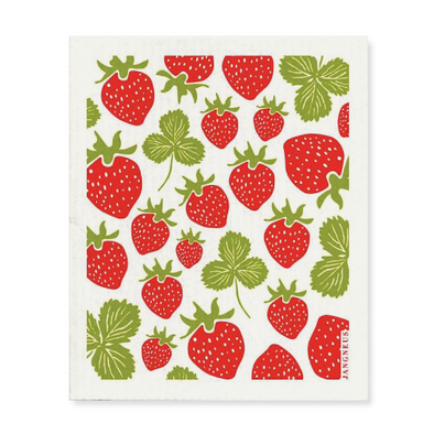 Strawberries and Leaves - The Amazing Swedish Dishcloth