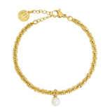Tinsel Bracelet Pearl Gold