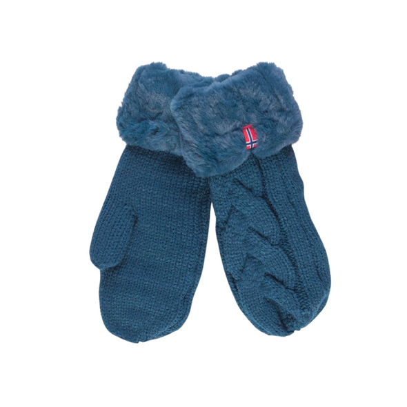 Knitted Mittens - Lake Blue