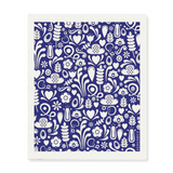 Amazing Swedish Dishcloth - Blue Dala Pattern