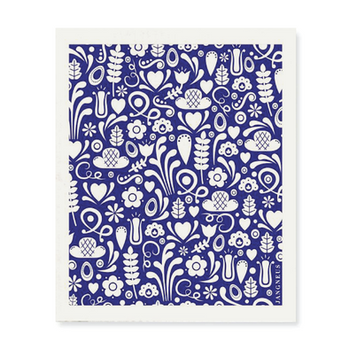 Dala Pattern - Blue - The Amazing Swedish Dish Cloth