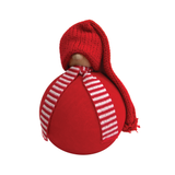 Tomte with Red & White Striped Scarf