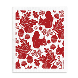 amazing swedish dishcloth burgundy squirrel