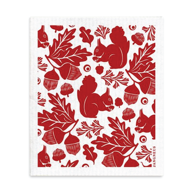 Squirrel Burgundy - The Amazing Swedish Dishcloth
