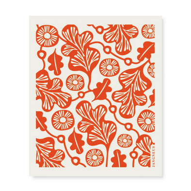 Orange Oak Leaf - The Amazing Swedish Dishcloth