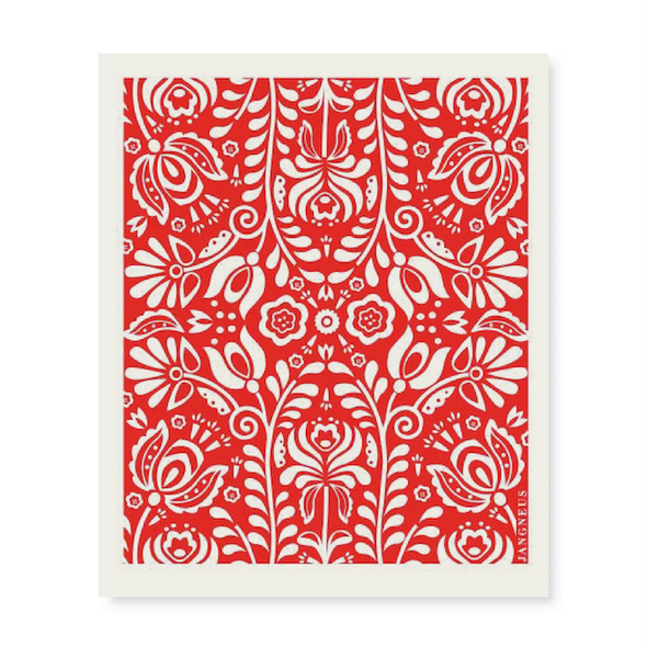 Scandi Bloom Red - The Amazing Swedish Dishcloth