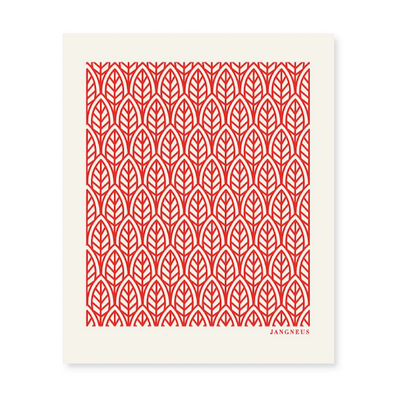 Leaves - Red - The Amazing Swedish Dish Cloth