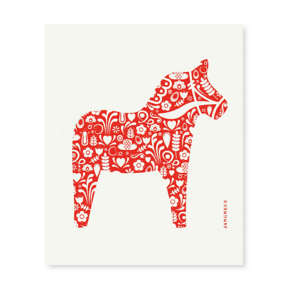 Dala Horse - Red - The Amazing Swedish Dishcloth