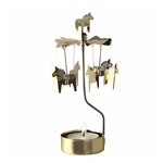 rotating candle holder dala horse gold