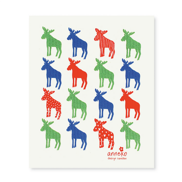 Moose - 16 Colorful - The Amazing Swedish Dish Cloth