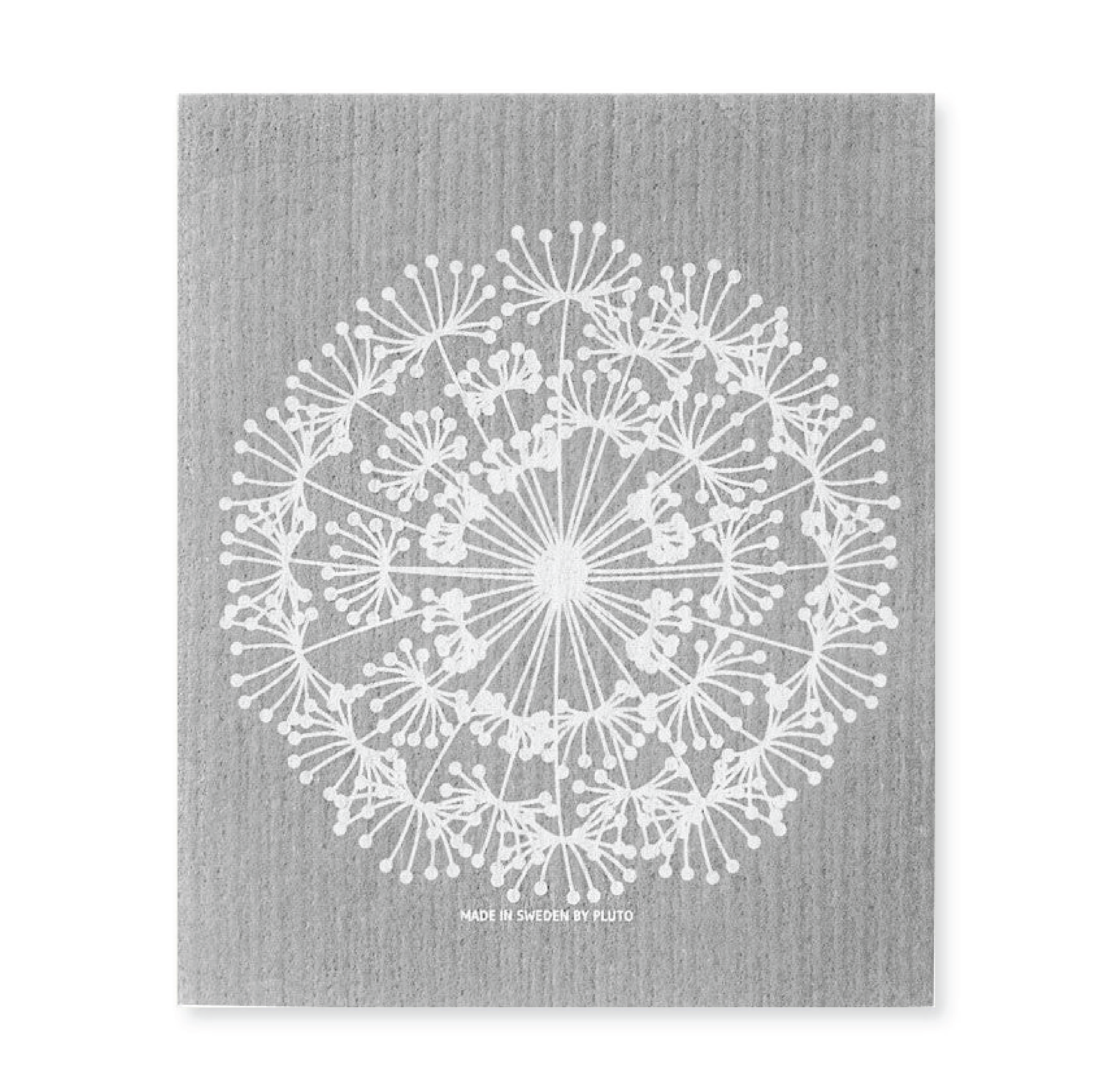 amazing swedish dishcloth dandelion on grey background