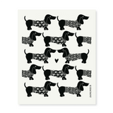 Amazing Swedish Dishcloth - Black Dachsund