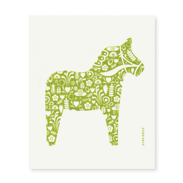 Dala Horse - Green - The Amazing Swedish Dish Cloth