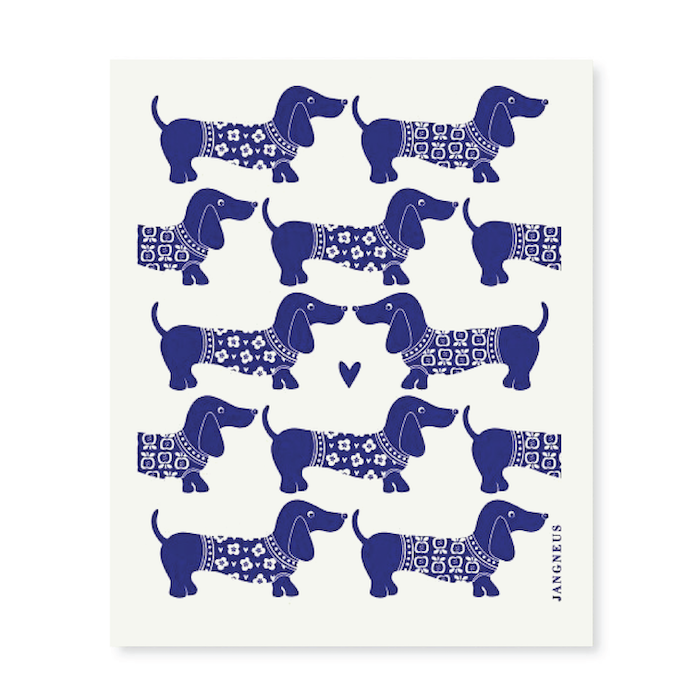 amazing swedish dishcloth blue dachshund