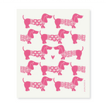 amazing swedish dishcloth pink dachshund