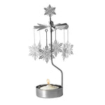 rotating candle holder snow star made in sweden